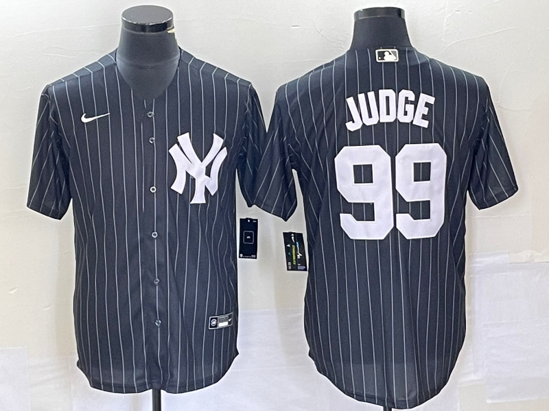 Men's Black New York Yankees #99 Aaron Judge Cool Base Stitched Baseball Jersey